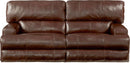 Catnapper Wembley Power Headrest Lay Flat Reclining Sofa in Walnut