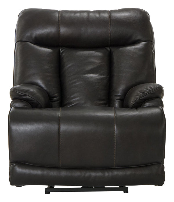 Naples Leather Power Lay Flat Recliner with Power Adjustable Headrest, Power Adjustable Lumbar Support and Extra Extension Footrest image