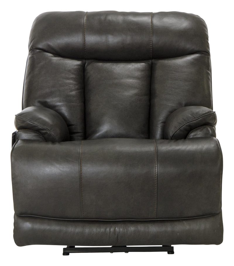 Naples Leather Power Lay Flat Recliner with Power Adjustable Headrest and Extra Extension Footrest