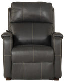 Reliever Leather Power Lay Flat Recliner with Power Adjustable Headrest and Lumbar, Zero Gravity and CR3 Therapeutic Massage