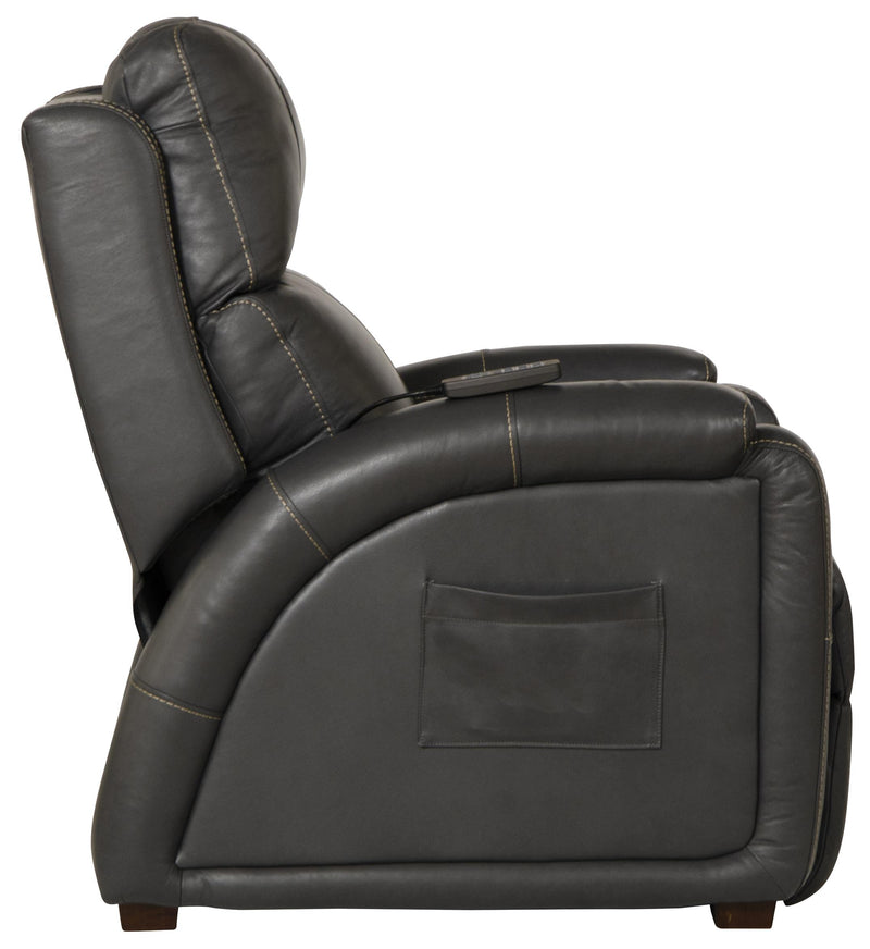 Reliever Leather Power Lay Flat Recliner with Power Adjustable Headrest and Lumbar, Zero Gravity and CR3 Therapeutic Massage