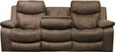 Catnapper Palmer Power Headrest w/ Lumbar Power Lay Flat Reclining Sofa in Saddle