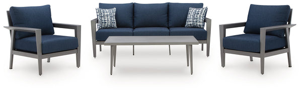 Gali Outdoor Sofa/Chairs/Table Set (Set of 4)