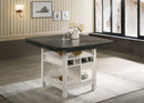 Crown Mark Furniture Conner Counter Height Table in White image