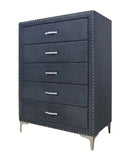 Crown Mark Furniture Lucinda 5 Drawer Chest in Gray image