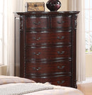 Crown Mark Furniture Sheffield 6-Drawer Chest in Dark Cherry