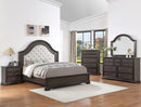 Crown Mark Furniture Duke King Bed in Dark Brown