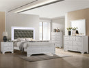 Crown Mark Furniture Lyssa King Upholstered Bed in White B4310-K