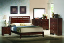 Crown Mark Furniture Evan King Bed in Warm Brown