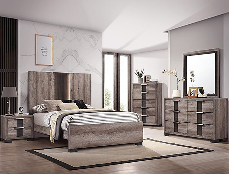 Crown Mark Furniture Rangley Dresser Mirror in Brown