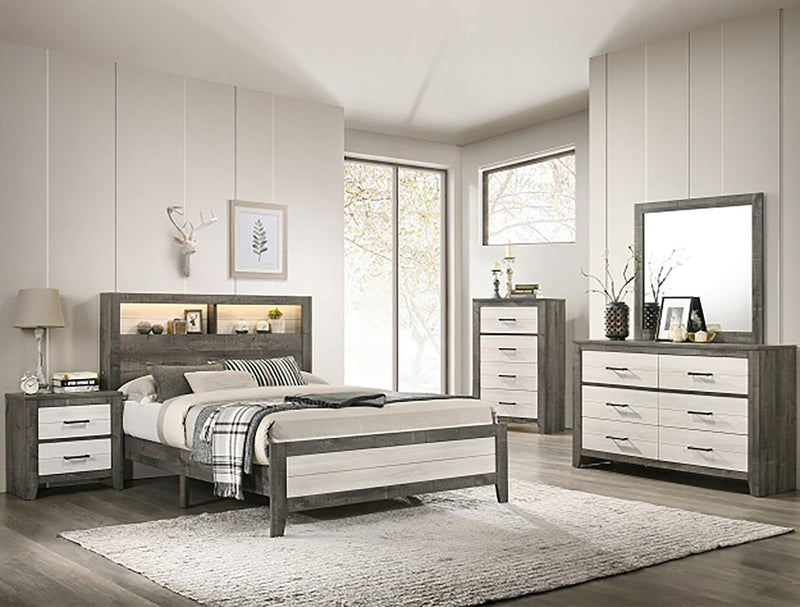 Crown Mark Furniture Rhett Dresser Mirror in Gray