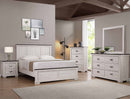 Crown Mark Furniture Leighton 2 Drawer Nightstand in White