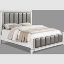Crown Mark Furniture Ariane Queen Bed in White and Silver image