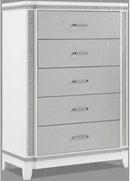 Crown Mark Furniture Ariane Chest in Silver and White image