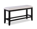 REGENT COUNTER HEIGHT BENCH CHARCOAL BLACK