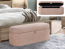 Philipa Storage Bench-Mauve Tweed