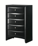 Crown Mark Furniture Fallon 5 Drawer Chest in Black image
