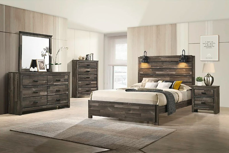 Crown Mark Furniture Carter 6 Drawer Dresser in Brown