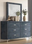 Crown Mark Furniture Lucinda Dresser Mirror in Gray