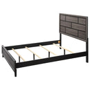 Crown Mark Akerson Queen Panel Bed in Grey