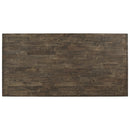 Crown Mark Quincy Rectangular Counter Height Table in Light Brown