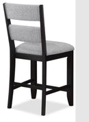 Crown Mark Furniture Frey Counter Height Chair in Dark Brown (Set of 2)