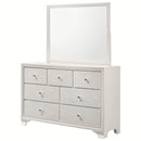 Crown Mark Furniture Lyssa 7 Drawer Dresser in White