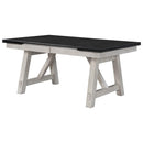 Crown Mark Maribelle Rectangular Dining Table in Chalk/Grey