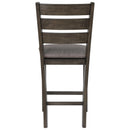 Crown Mark Bardstown Counter Height Chair (Set of 2) in Gray
