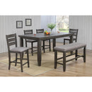 Crown Mark Bardstown Counter Height Table in Gray