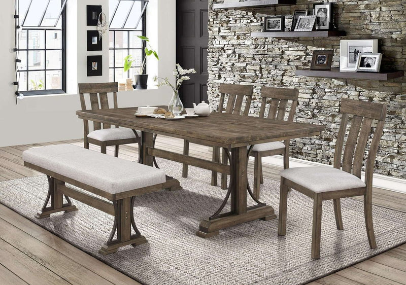 Crown Mark Quincy Bench in Light Brown