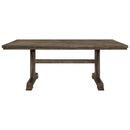 Crown Mark Quincy Rectangular Dining Table in Light Brown