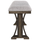 Crown Mark Quincy Counter Height Bench in Light Brown