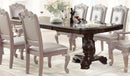Crown Mark Kiera Double Pedestal Dining Table in Rich Brown