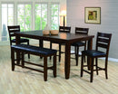 Crown Mark Bardstown Counter Height Table in Espresso